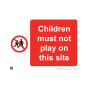 Site Sign - 3mm Correx - 297x420mm A3 - No children allowed on this site