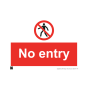 Site Sign - 3mm Correx - 297x420mm A3 -  No Entry