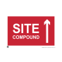 Site Sign - 6mm Correx - 594x841mm - Site compound arrow up
