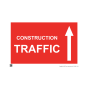 Site Sign - 3mm Correx - 420x594mm - Construction traffic arrow up