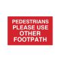 Site Sign - Rigid PVC - 420x594mm(A2) - Pedestrians please cross here 