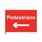 Site Sign - 6mm Correx - Pedestrians arrow left - 594x841mm (A1)