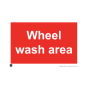 Site Sign - Rigid PVC - 420mm x 594mm - Wheel wash area