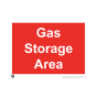 Site Sign - 6mm Correx - Gas storage area - 594x841mm (A1)