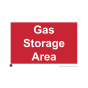 Site Sign - 3mm Correx - Gas storage area - 420x594mm (A2)