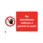 Site Sign - 6mm Correx - 594x841mm - No admittance without a permit tow rok