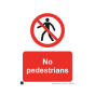 Site Sign - 3mm Correx - 297x420mm (A3) - No Pedestrians