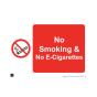 Site Sign - 3mm Correx - 297x420mm (A3) -No smoking & no e-cigarettes