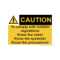 Site Sign - 3mm Correx - 297x420mm A3 - Caution to comply with COSHH regulations