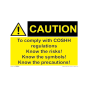 Site Sign - 3mm Correx - 210x297mm (A4) Caution to comply with COSHH regulations