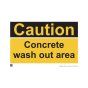 Safety Sign Caution concrete wash out area 297x420mm A3 - 3mm Correx