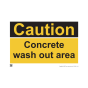 Safety Sign Caution concrete wash out area 210x297mm A4 - 3mm Correx