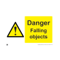 Site Sign - Rigid PVC - Danger falling objects - 900mm x 600mm (A1)