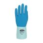 Natural latex gauntlets side view showing 300mm gauntlet length and cuff construction | CMT Group UK