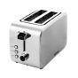 2 slice stainless steel toaster with defrost reheat and browning controls three-quarter view | CMT Group UK
