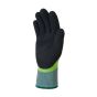 Cut resistant thermal gloves back view showing smooth latex outer coat and elasticated knit cuff | CMT Group UK