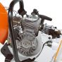 Stihl TS420 cut-off saw close-up showing ElastoStart recoil starter manual fuel pump and decompression valve | CMT Group UK