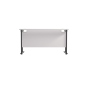 Twin Leg Rectangular Desk - White
