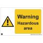 Site Safety - 594x841mm A1 - Warning Hazardous Area