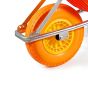 TufX replacement pneumatic wheelbarrow wheel orange tyre yellow plastic hub front view | CMT Group UK