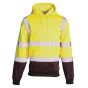 Hi Vis Two Toned Hooded Sweater Yellow/Navy