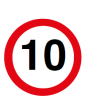 10mph Speed Limit Sign - PVC