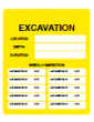 Excavation Information Sign - PVC