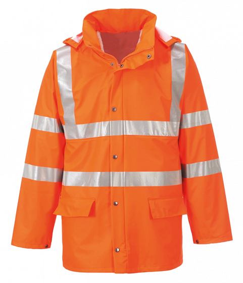 Orange Breathable Rain Jacket | CMT Group UK