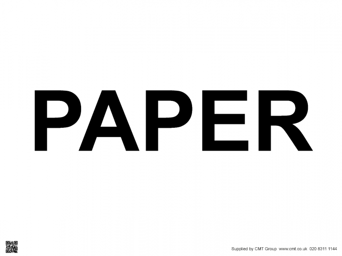 Paper Sign - PVC