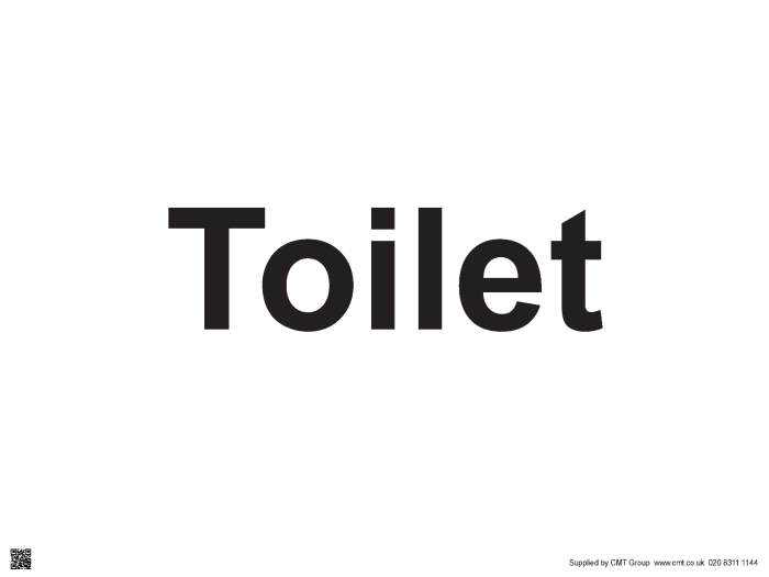 Toilet Sign - PVC