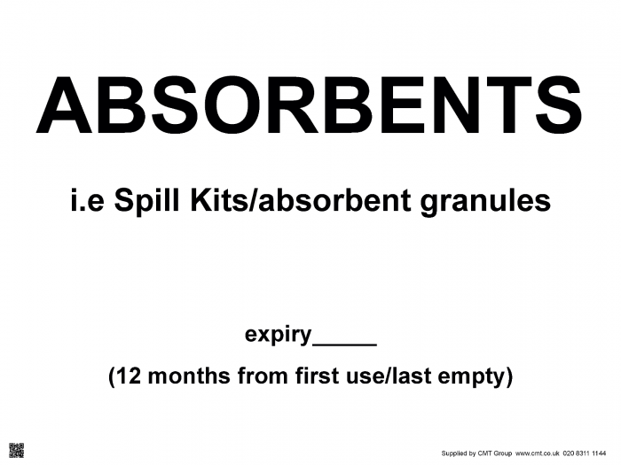 Absorbents Sign - PVC | CMT Group