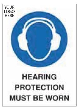 Hearing Protection Must Be Worn Sign - PVC