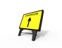 Diversion Traffic Straight Ahead Arrow Q-Sign | 1050x750mm Rectangle