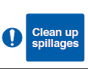 Clean Up Spillages Sign - PVC