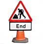 Cone Sign - Men at Work End
