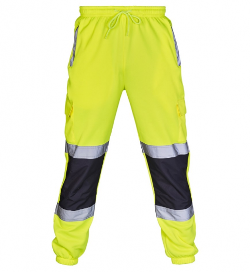 Hi Vis Two Toned Jogging Trousers Yellow/Navy