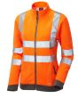 Leo Womens Hi Vis Zipped Sweatshirt Orange