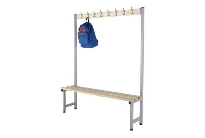 Single Sided Changing Room Bench With Hooks