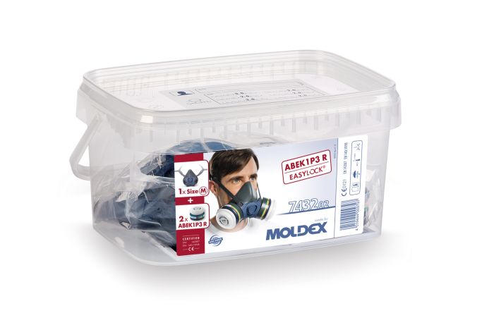 Moldex 743201 Half Mask Pack Includes 1 Pair of ABEK1 P3 Filters