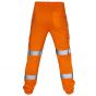 Hi Vis Two Tone Jogging Trousers Orange/Navy