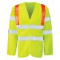 Long Sleeved Hi Vis Vest With Orange Brace