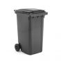 240 Litre Black/Grey Wheelie Dustbin 