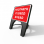 Footpath Closed Q-Sign | 600x450mm Rectangle