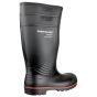 Dunlop Acifort Capped Full Safety Wellingtons – Chemical & Oil Resistant – S5 SRA black angled view with reinforced toe cap and chemical resistant construction | CMT Group