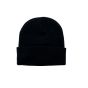Knitted Navy Beanie - Embroidered CMT on Front