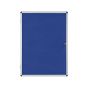 Lockable Blue Felt Noticeboard Display Case - Internal