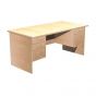 Rectangle Desks - Amber Oak | CMT Group (two pedestal)