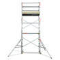 SAFESMART Trade Series Scaffold Tower C/W toe board & stabilisers - Double Width