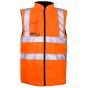 Hi-Vis Reversible Fleece Lined Body Warmer - Orange