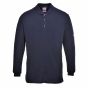 Long Sleeved Polo Shirt Flame Retardant Navy 4XL